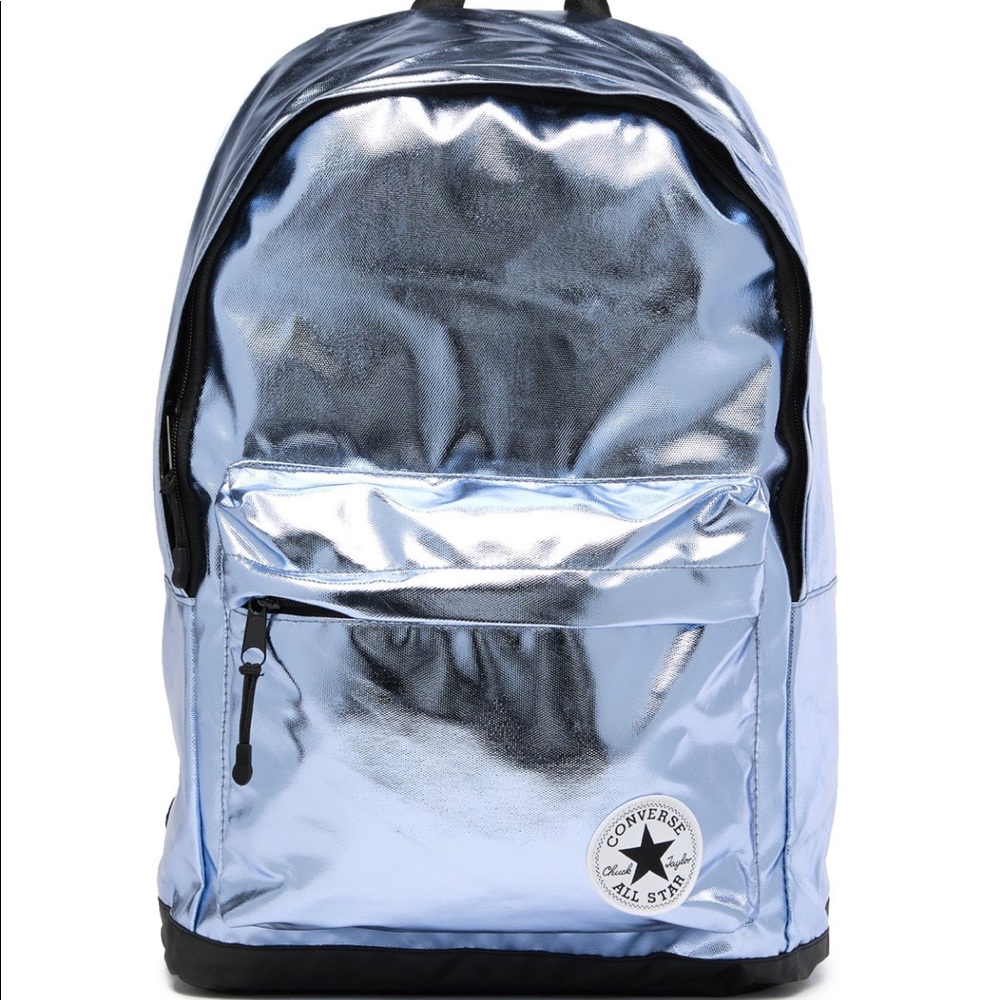 Converse metallic silver/blue backpack *new